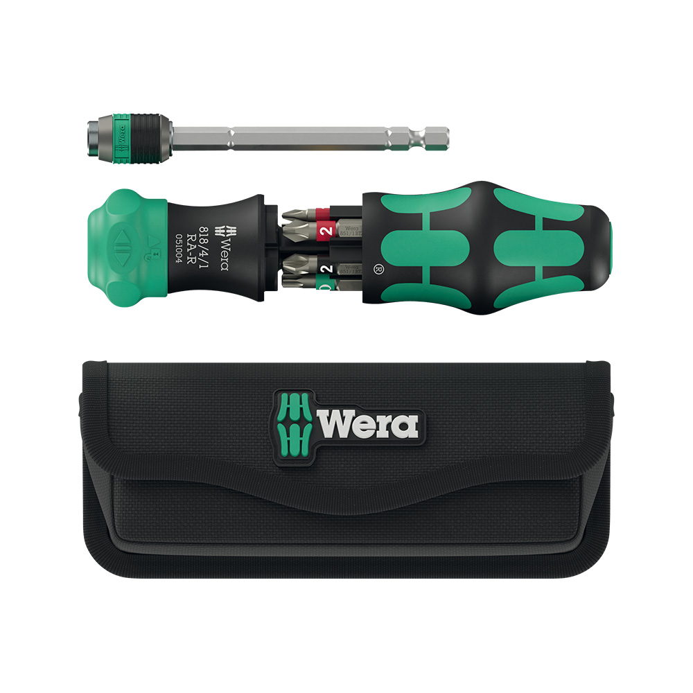 德國Wera彩⾊棘輪起⼦6件組＋收納包