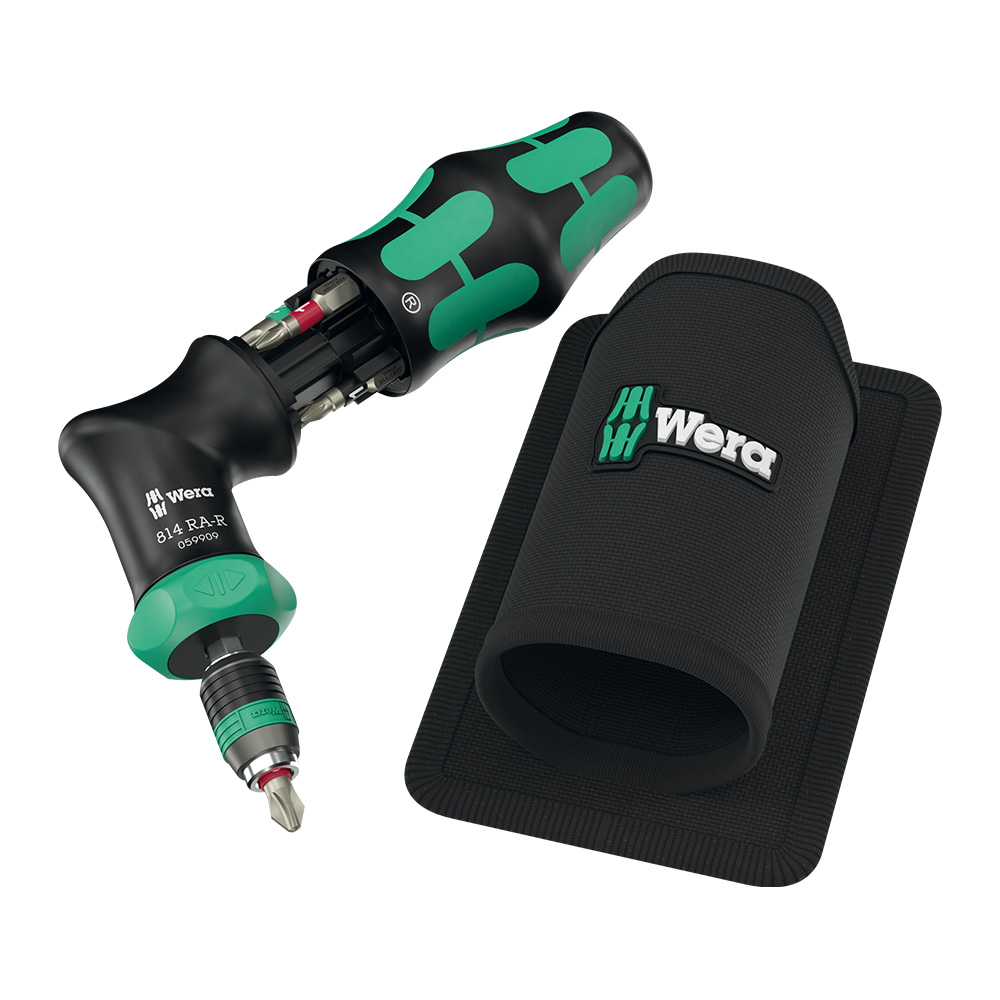 德國Wera棘輪槍型起⼦7件組-附腰帶包